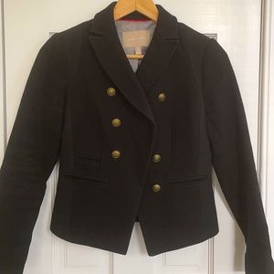 Banana Republic Black Military Peacoat Petite 0p